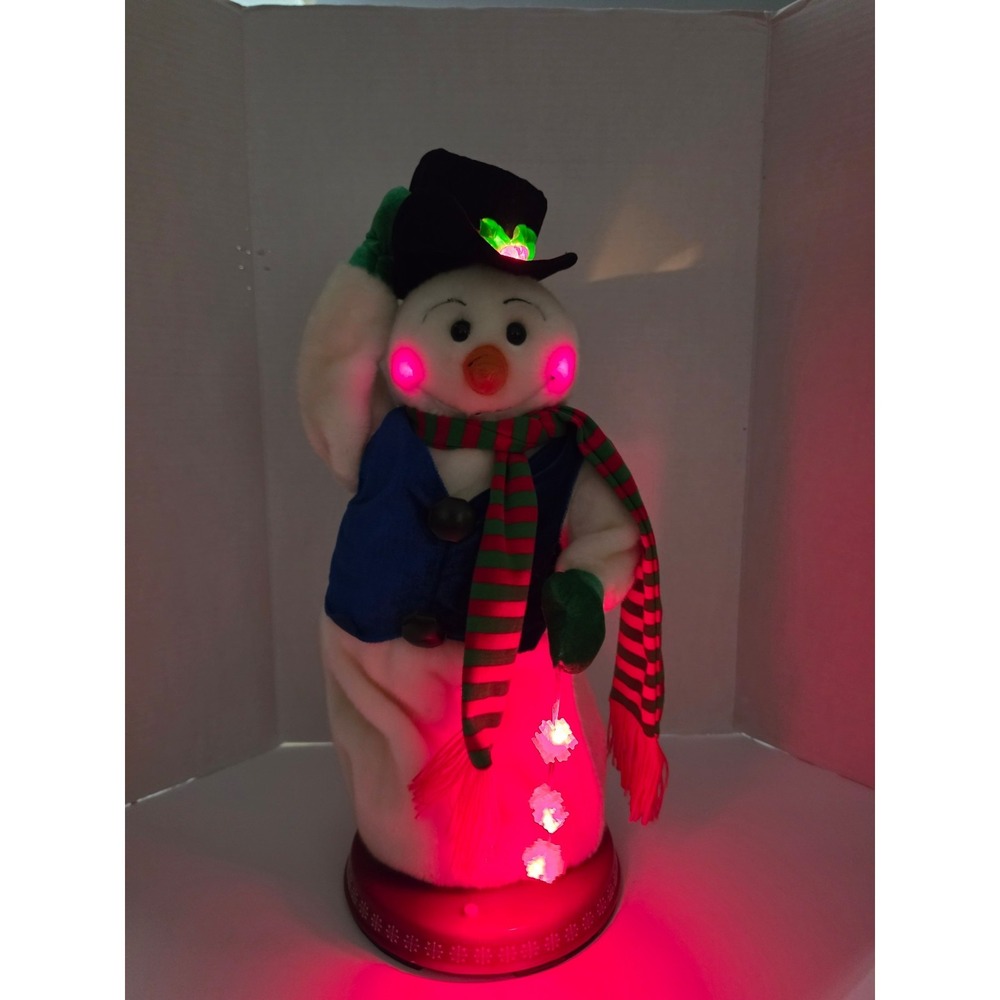 SnowmanGemmy Industries Animated Musical Snowflake‎ Spinning Snowman vintage